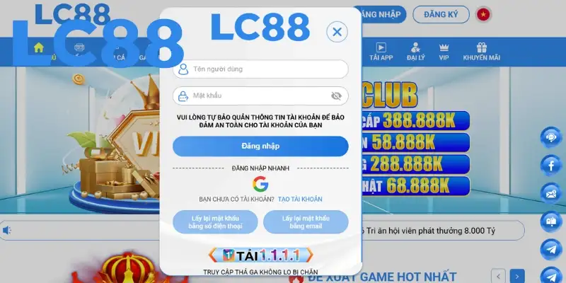 Đăng nhập tài khoản game